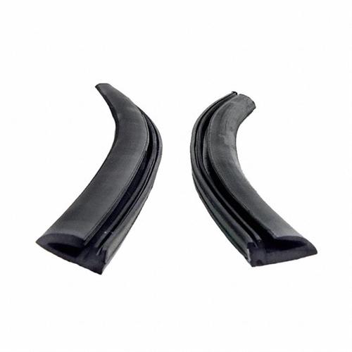 Rear Roll-Up Quarter Window Seals for 2-Door Hardtop. Made with steel cores. 13-5/8 In. Long. Pair.